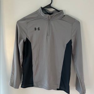 Gray and Black UA quarter zip